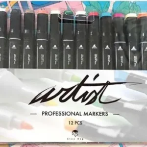 Estuche 12 rotuladores professional makers doble punta colores pastel
