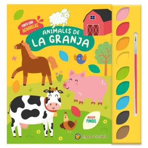 Animales de granja ('Pinto con acuarelas') 9 acuarelas+1 pincel AA.VV. 2025