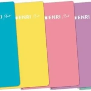 Paq/5 cuaderno espiral 4º 80h 90g. cuad.4x4 c/m enri plus tapa plastico colores pastel