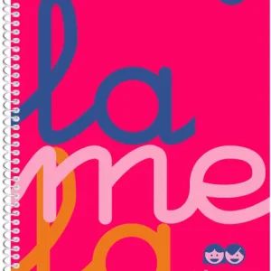 CUADERNO ESPIRAL 4º 80H 90G 4MM ROSA CUADROVIA PP.