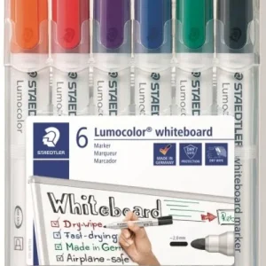 Estuche 6 rotuladores lumocolor whiteboard 351 colores básicos