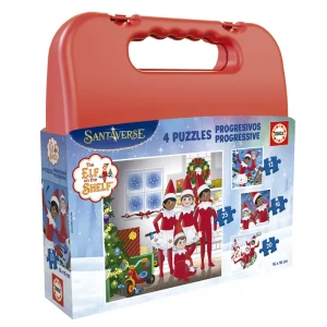 MALETA PUZZLES PROGRESIVOS 12 16 20 25 PZS ELF ON THE SHELF