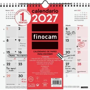 Calendario pared escribir m 2027 265x245mm