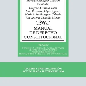 Manual de Derecho Constitucional Cámara Villar, Gregorio 2026