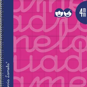 CUADERNO ESPIRAL Fº 80H 90G 4MM FUCSIA CUADROVIA EXTRADURA