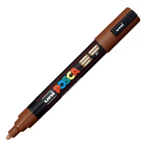 MARCADOR UNI-POSCA PC5M COLOR MARRON OSCURO PUNTA 1,8-2,5MM