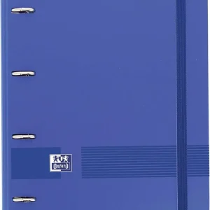 Carpebloc polyfoam a4+ 4 anillas 35mm con recambio cuadrícula 5x5 color azul klein