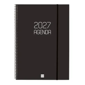 AGENDA ANUAL OPAQUE E40 SEMANA VISTA VERTICAL 2027 NEGRO