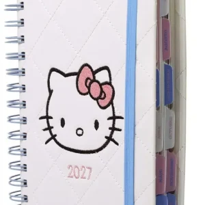 Agenda espiral anual 2027 hello kitty dia pagina 14x20cm