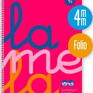 CUADERNO ESPIRAL Fº 80H 90G 4MM ROSA CUADROVIA PP.