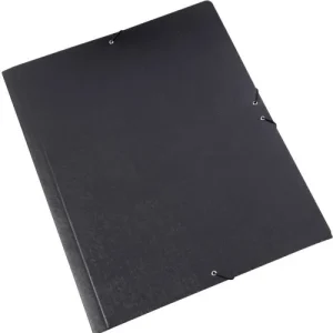 CARPETA DIBUJO A3 GOMAS Y SOLAPAS CARTON GOFRADO NEGRO