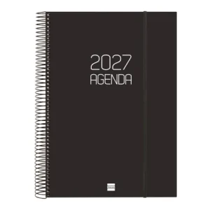 AGENDA ANUAL OPAQUE E40 1 DIA PAGINA 2027 NEGRO