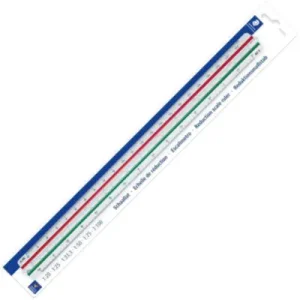 Escalímetro triangular 30cm plástico blanco