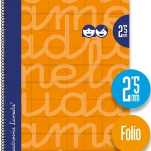 CUADERNO ESPIRAL Fº 80H 90G 2,5MM NARANJA CUADROVIA EXTRA