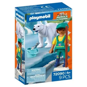 ZOO OSO POLAR Y CUIDADOR PLAYMOBIL