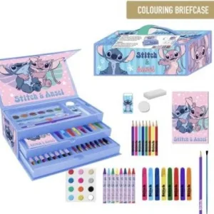 SET DE PAPELERIA MALETIN COLOREABLE STITCH 26X10X13CM