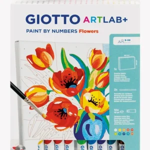 Set pintar por numeros flores giotto artlab+