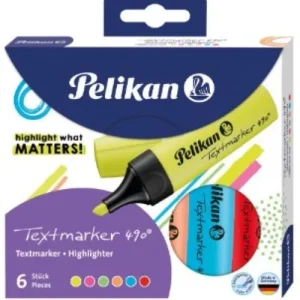 Estuche 6 marcador fluorescente textmarker 490 colores surtidos