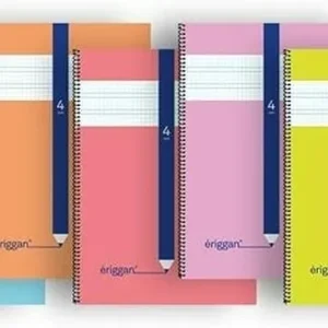 PAQ/10 CUADERNO ESPIRAL Fº 80H 70G 5MM CUADROVIA ERIGGAN