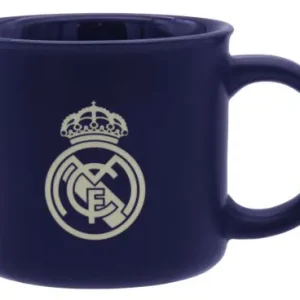 TAZA REAL MADRID CERAMICA AZUL CON ESCUDO BLANCO EN CAJA