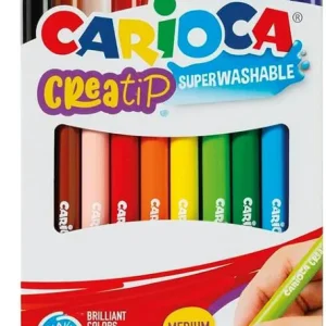 Estuche 10 rotuladores carioca creatip punta conica colores surtidos