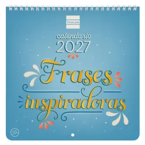 Calendario pared art frases inspiradoras 2027 21x21cm