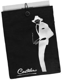 Funda acolchada para libros silueta castelao 21x28cm negro