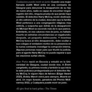 Cualquiera puede morir en junio (Serie Harry McCoy, 6) Alan Parks 2026