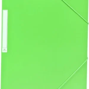 PAQ/10 CARPETAS Fº GOMAS SOLAPAS PP TRANSLUCIDO VERDE