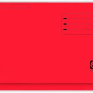 PAQ/25 SUBCARPETAS Fº BOLSA Y SOLAPA 320G ROJO