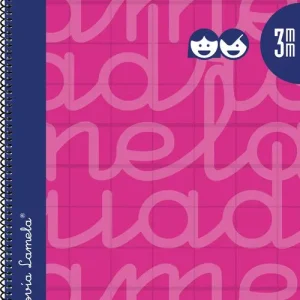 CUADERNO ESPIRAL Fº 80H 90G 3MM FUCSIA CUADROVIA EXTRADURA