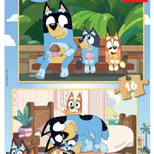 PUZZLE 2X16 PIEZAS BLUEY MADERA