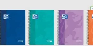 Paq/5 cuaderno espiral a5+ 120h 90g. cuadrícula 5x5 microperforado ebook4 classic tapa plastico