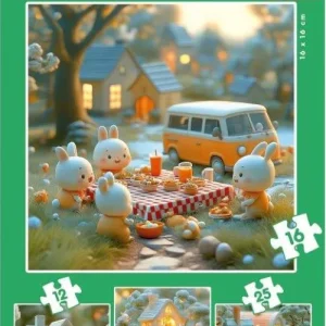 PUZZLE PROGRESIVO 6-9-12-16 PIEZAS CIUDAD DE CONEJITOS
