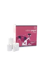 PACK 10 ROLLOS PAPEL TERMICO SIN BPA 57X40X12MM FABRISA