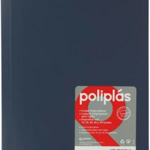 CARPETA Fº 50 FUNDAS SOLDADAS OPACAS AZUL POLIPLAS