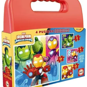 MALETA PUZZLES PROGRESIVOS 6-9-12-16 IRON MAN AND FRIENDS