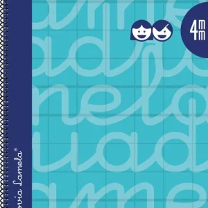 CUADERNO ESPIRAL Fº 80H 90G 4MM TURQUESA CUADROVIA EXTRADUR