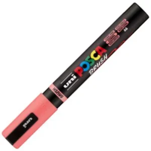 Marcador uni-posca brush punta 1-4mm pc-5br color rosa coral