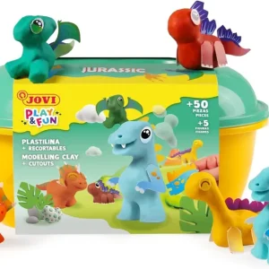 Cofre de plastilina jurassic con complementos y recortables