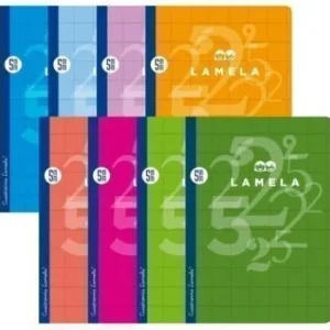 LIBRETA A4 50H 90G CUADROVIA 5MM COLORES SURTIDOS