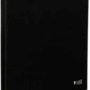 CARPETA A4 2 ANILLAS 25MM CARTON FORRADO NEGRO SERIE LUZ