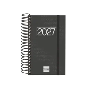 AGENDA ANUAL YEAR E3 1 DIA PAGINA 2027 NEGRO