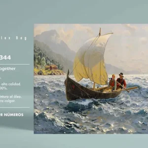 Bastidor pintar por numeros sailing together 40x50cm
