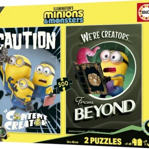 PUZZLE 2X500 PIEZAS MINIONS &MONSTERS