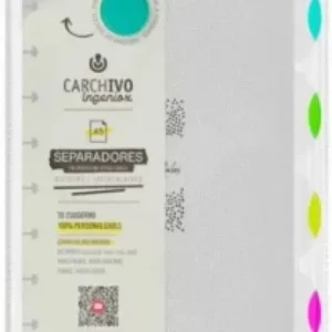 SEPARADORES INGENIOX A5 PP TRANS/NEON 4 POSICIONES