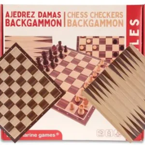 AJEDREZ DAMAS Y BACKGAMMON FSC 100%
