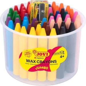 BOTE 60 CERAS JOVICOLOR COLORES SURTIDOS + 1 SACAPUNTAS