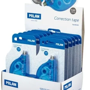 EXP 12 CINTA CORRECTORA MILAN 5MMX8M DIESTROS/ZURDOS