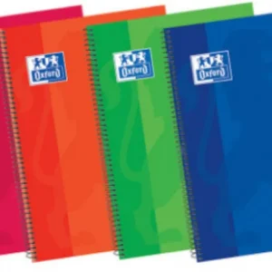 paq/5 cuaderno espiral 4º 80h 90g. cuadricula 4x4 c/m tapa extradura colores surtidos